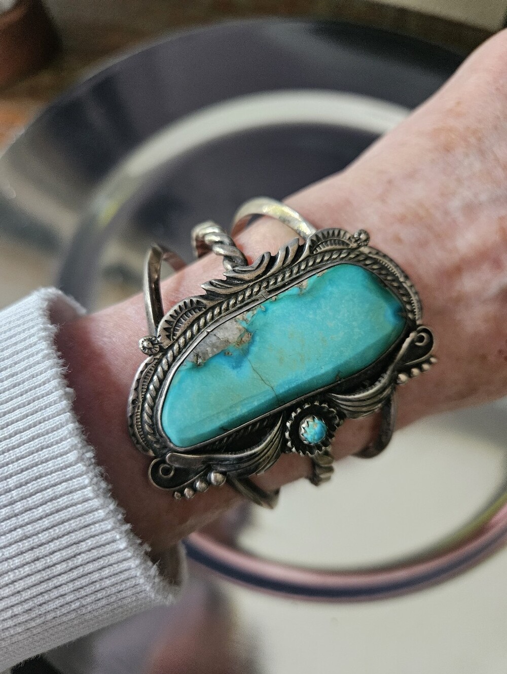 Vintage Navajo Turquoise Cuff Bracelet